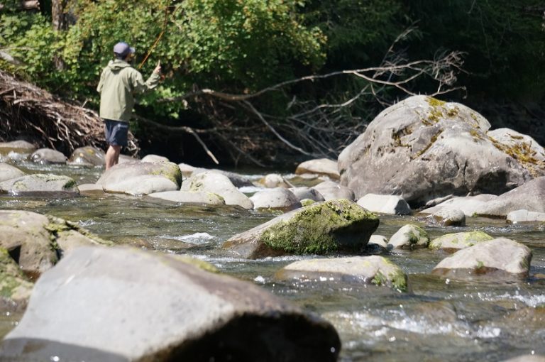 フライフィッシングに挑戦。in ソルダックリバー(Sol Duc River in Olympic National Park
